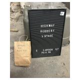 LETTERBOARD SIGN 18"X12"