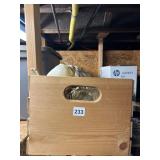 WOODEN CRATE OF SKELETONS SOME PARTS MISSING