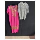 HOT PINK LADIES DRESS AND BLACK & WHITE PRINT