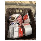 BASKET OF SHIPPING SUPPLIES