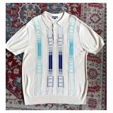 90s Art Deco Vibes Knit Polo Measurements taken
