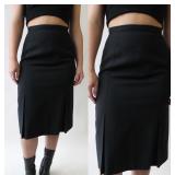 90S BLACK PLEATED SKIRT Measurements taken while