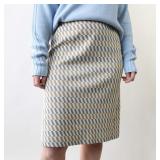 70S POLY GEO SKIRT Measurements taken while