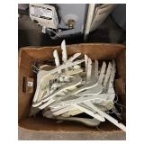 50 WHITE WOODEN TOP HANGERS