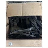50 BLACK WOODEN TOPS HANGERS