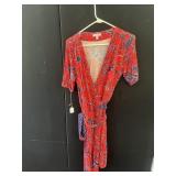 LILY PULITZER WRAP AROUND DRESS RED, WHITE & BLUE