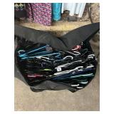 DUFFLE BAG OF PLASTIC HANGERS