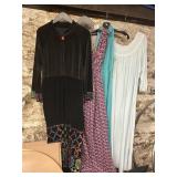 LOT OF 4 VINTAGE MAXI DRESSES ASSORTED SIZES