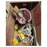 BOX OF PAINTING SUPPLIES