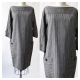 80s Tahari Shapeless Striped Dress Measurements