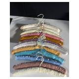 DOZEN VINTAGE SATIN CLOTHES HANGERS