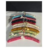 DOZEN VINTAGE SATIN CLOTHES HANGERS