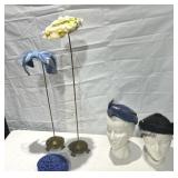 VINTAGE FLORAL, BEADED HATS