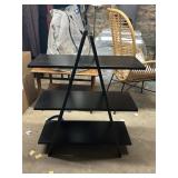 WOODEN DISPLAY WITH SHELVES 39"HX30"W