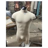 PARTIAL BODY MALE MANNEQUIN ON STAND FABRIC BODY