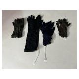 VINTAGE GLOVES, BLUE, BLACK, BROWN