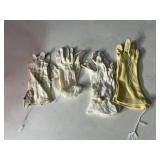 VINTAGE GLOVES, LEATHER, YELLOW STITCHED, ETC.