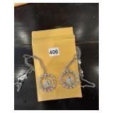 VINTAGE SWAN NECKLACES ONE MISSING A GEM BRAND IS