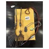 VINTAGE NECKLACES, ONE BOLO TIE BOLO TIE MISSING