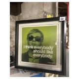 ANDY WARHOL SIGN 17X17