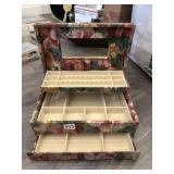 FLORAL JEWELRY BOX 13"L  X8"W