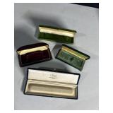 VINTAGE HINGED JEWELRY BOXES (NO CONTENTS)