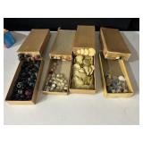 VINTAGE BUTTONS 4 BOXES