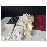 VINTAGE FABRIC, CREPE CREAM, RED TWILL, LINEN,