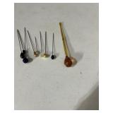 VINTAGE HAT PINS TOTAL 9
