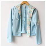 70s Deadstock Maps Poly Jacket Measurements