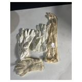 VINTAGE SILK CREAM COLORED LONG GLOVES,