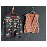 INDIGO MOON BLACK BUTTERFLY SEQUINED JACKET SIZE