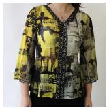 Y2K Fine Mesh Brat Green Top with Beading