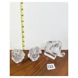 ORREFORS SWEDEN ELEPHANT 4" X 4" AND CUTE