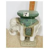 ASIAN GLAZED ELEPHANT PEDESTAL 11" X 10"
