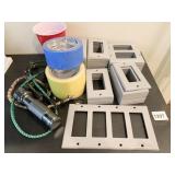 ELECTRICAL OUTLET COVERS, TAPE, ETC.