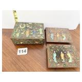 ANTIQUE CHINESE CIGARETTE BOX - ENAMEL CLOISONNE