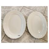 TWO CLASSICS BAROOK 16.5 INCH PLATTERS X 12 INCH