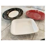 POPPY TRAIL SERVING PLATTER TINY NICK ON CORNER