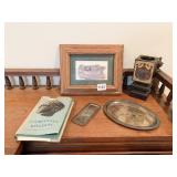 THE FORGOTTEN KINGDOM BOOK, DUCK PRINT IN WOOD