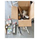 PAINT BRUSHES, PRY BAR, ROPE, ETC.