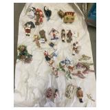 CHRISTMAS ORNAMENTS INCL. FANCY BIRDS, ETC.