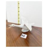 LLADRO GOOSE W/ BEEK OPEN 7" W X 3" H