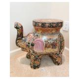 PORCELAIN HAND PAINTED ENAMEL DECORATED ELEPHANT