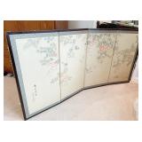 JAPANESE SILK 4 PANEL FOLDING SCREEN (BELIEVE IT