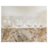 5 GLASSES 3 RED WINE, 2 CHAMPAGNE