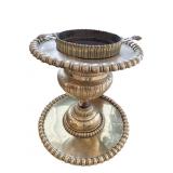 BRASS & COPPER SAMOVAR W/ LIFT OUT CENTER BOWL -