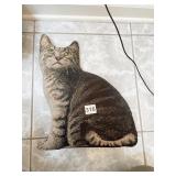 CAT FABRIC PILLOW 15" X 11"