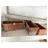 CLAY RECTANGLE PLANTERS