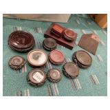 ASSORTED WOOD PEDESTALS